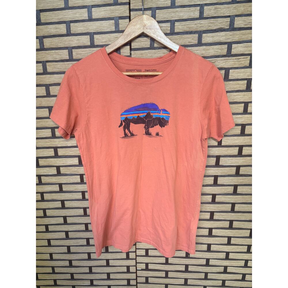 Patagonia Orange Organic Cotton Regular Fit Tee Size Medium